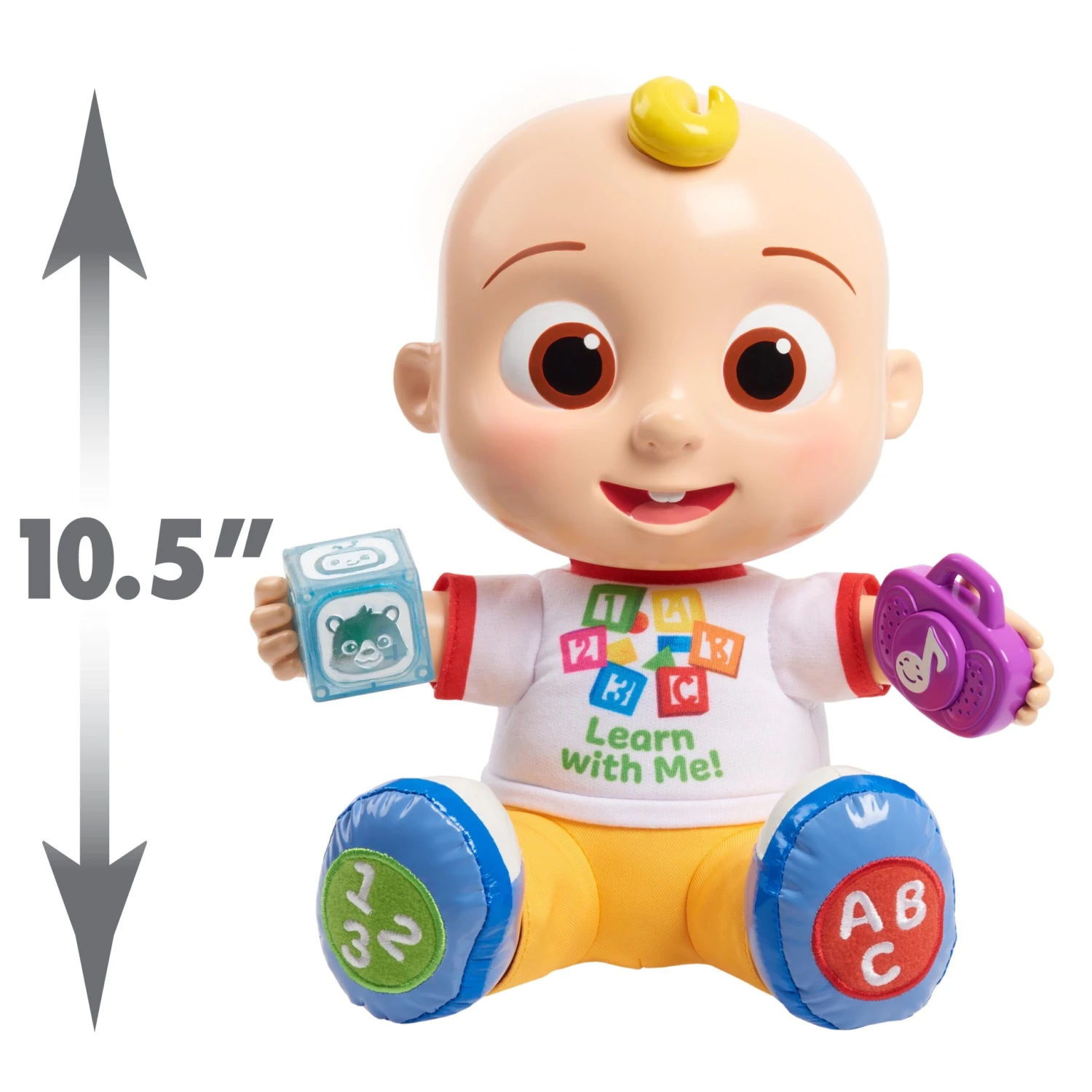 JAZWARES Cocomelon Learning With JJ 10.5" Doll 3 JAZWARES Cocomelon Learning With JJ 10.5" Doll - Image 3