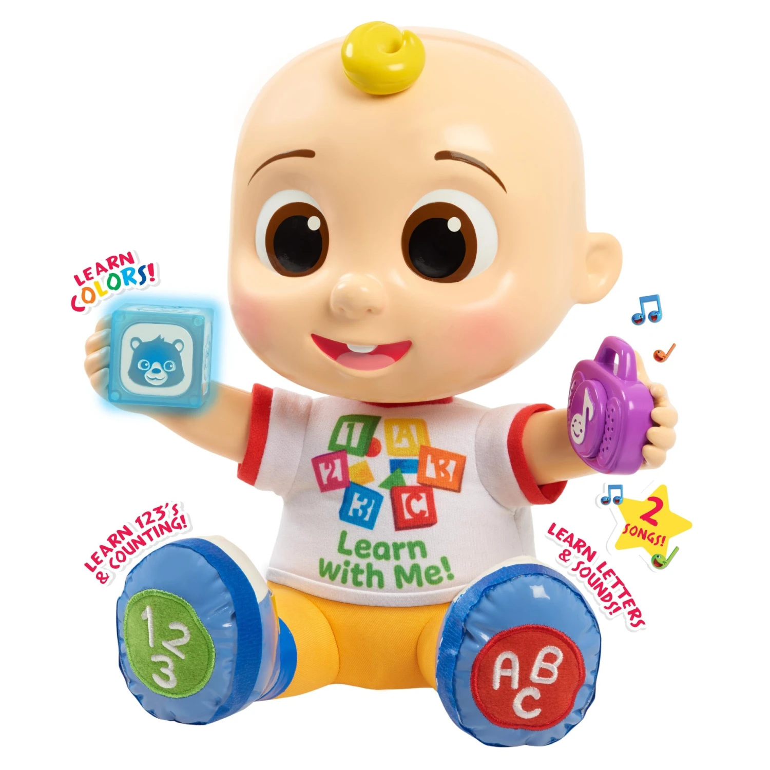 JAZWARES Cocomelon Learning With JJ 10.5" Doll 4 JAZWARES Cocomelon Learning With JJ 10.5" Doll - Image 4
