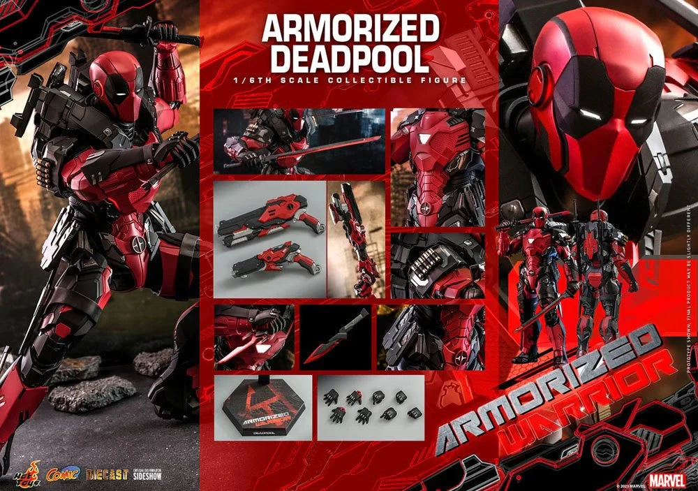 Marvel Comic1/6 Scale Armorized Deadpool Masterpiece Action Figure By Hot Toys 2 Marvel Comic1/6 Scale Armorized Deadpool Masterpiece Action Figure By Hot Toys - Image 2