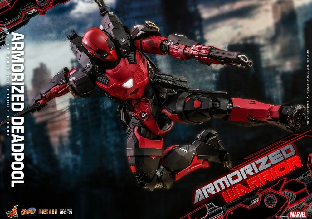 Marvel Comic1/6 Scale Armorized Deadpool Masterpiece Action Figure By Hot Toys 4 Marvel Comic1/6 Scale Armorized Deadpool Masterpiece Action Figure By Hot Toys - Image 4