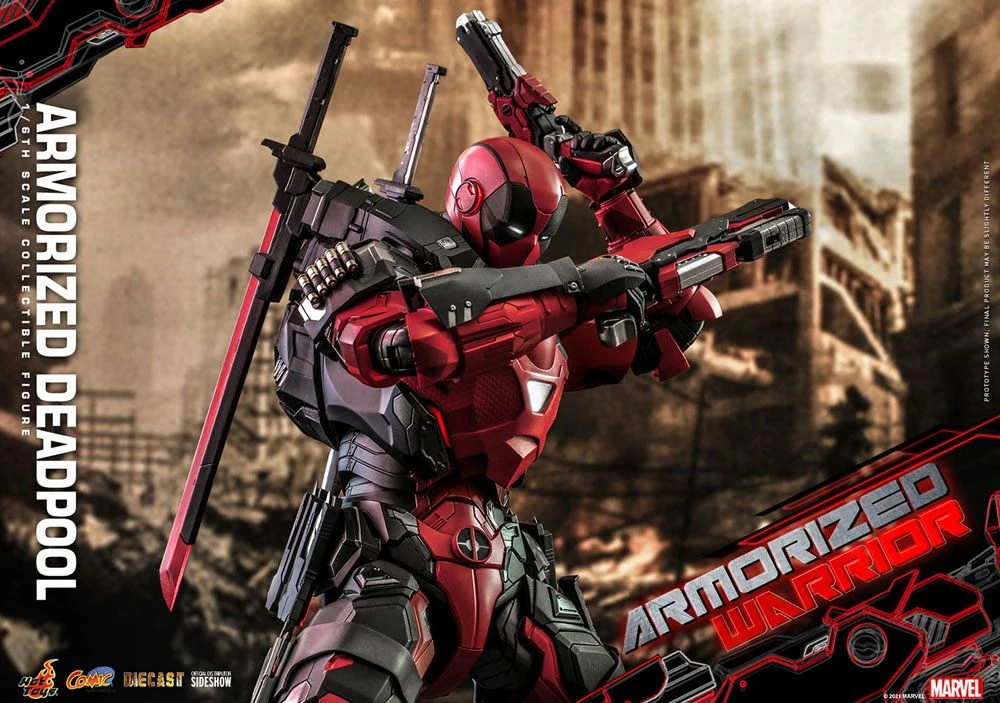 Marvel Comic1/6 Scale Armorized Deadpool Masterpiece Action Figure By Hot Toys 5 Marvel Comic1/6 Scale Armorized Deadpool Masterpiece Action Figure By Hot Toys - Image 5