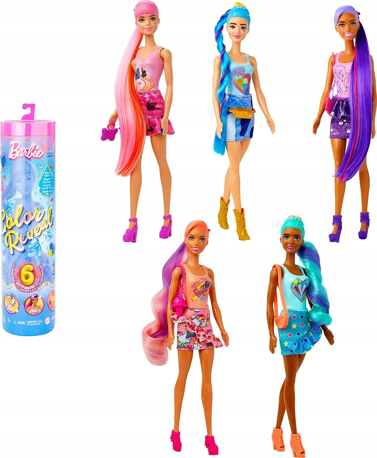 MATTEL Color Reveal Totally Denim Series Barbie Surprise Doll (1 Random) 2 MATTEL Color Reveal Totally Denim Series Barbie Surprise Doll (1 Random) - Image 2