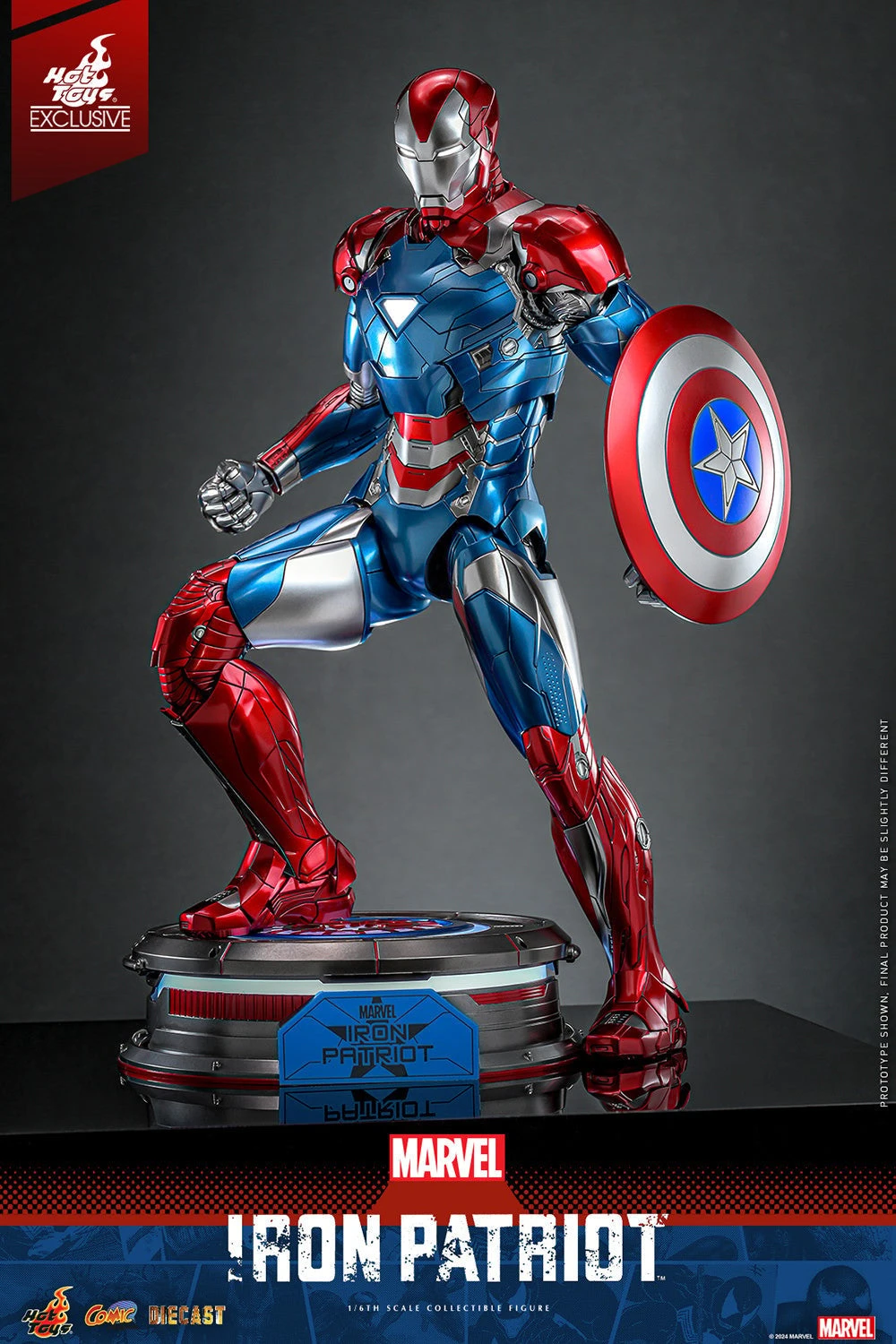 Iron Patriot CMS021 Action Figure By Hot Toys 3 Iron Patriot CMS021 Action Figure By Hot Toys - Image 3