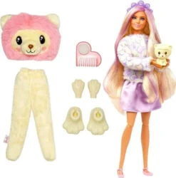 MATTEL Barbie Cutie Reveal Barbie Cozy Cute Tees Series - Lion 6 MATTEL Barbie Cutie Reveal Barbie Cozy Cute Tees Series - Lion -Model Product Shop HKR06 000 003