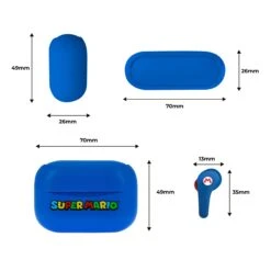 Nintendo Super Mario Blue Wireless Earpods 9 Nintendo Super Mario Blue Wireless Earpods -Model Product Shop SM0858 000 004