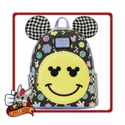 Damage LOUNGEFLY! LEATHER: DISNEY MICKEY Y2K MINI BACKPACK (FADED PAINT)