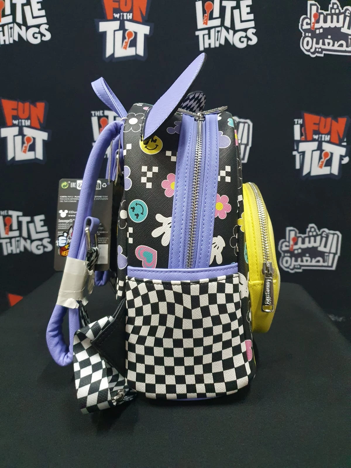 Damage LOUNGEFLY! LEATHER: DISNEY MICKEY Y2K MINI BACKPACK (FADED PAINT) 3 Damage LOUNGEFLY! LEATHER: DISNEY MICKEY Y2K MINI BACKPACK (FADED PAINT) - Image 3