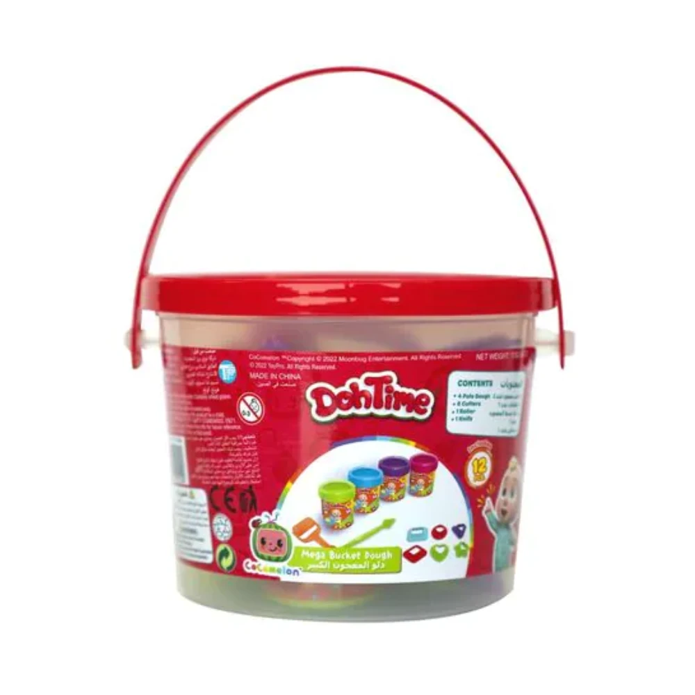 Dohtime Cocomelon Mega Dough Bucket Playset 1 Dohtime Cocomelon Mega Dough Bucket Playset