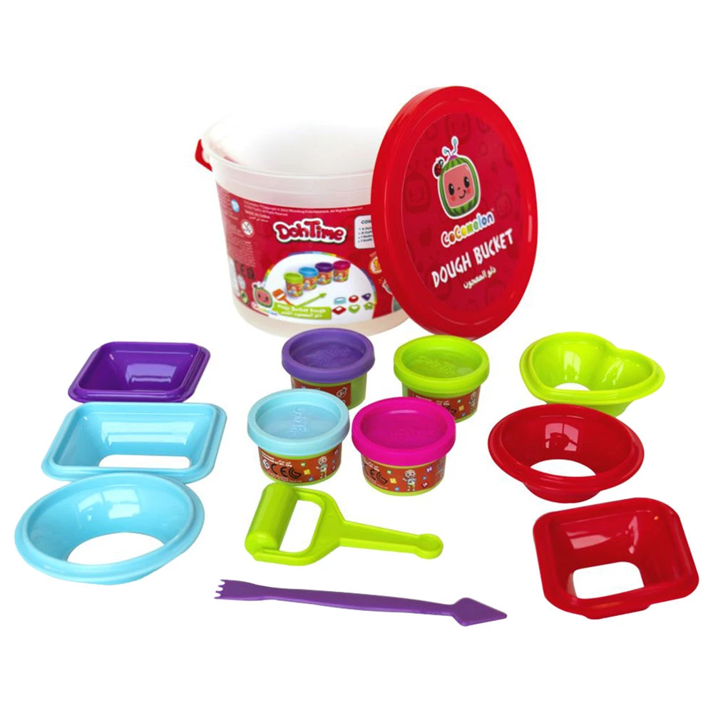 Dohtime Cocomelon Mega Dough Bucket Playset 2 Dohtime Cocomelon Mega Dough Bucket Playset - Image 2