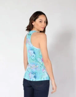 Tokidoki Artsy Corno Womens Blue Tank Top -Model Product Shop WBTA02001BLUM 000 003